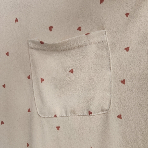 White Top with Pink Heart Accents - Picture 4 of 12